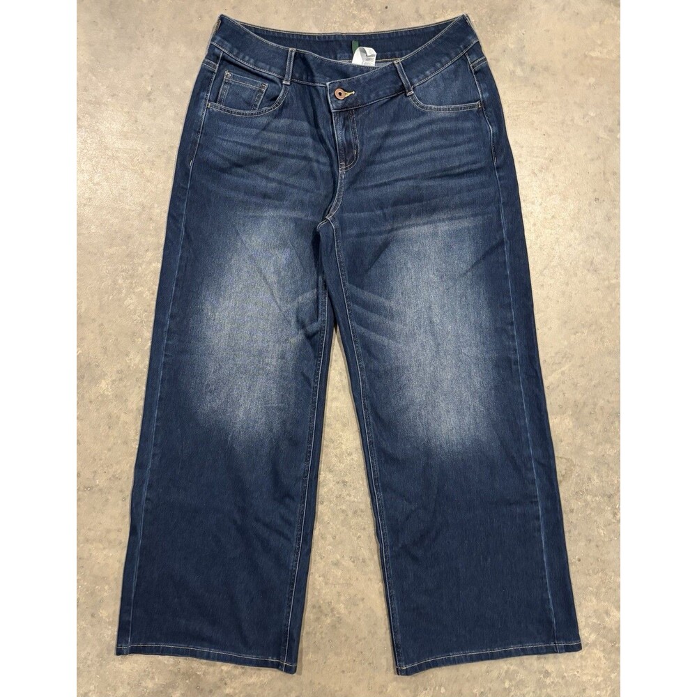 Halara Flex High Waisted Baggy Wide Leg Casual Denim Jeans Women’s Medium M - Picture 1 of 7
